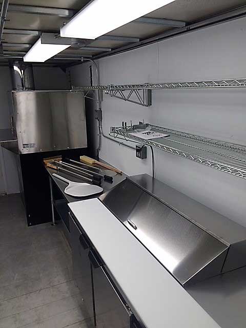 Pyros Food Truck Interior 3, Food Truck Shelving